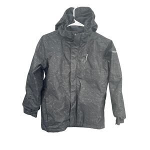Columbia Outer Layer Winter Ski Hoodie Black Jacket Kids Medium